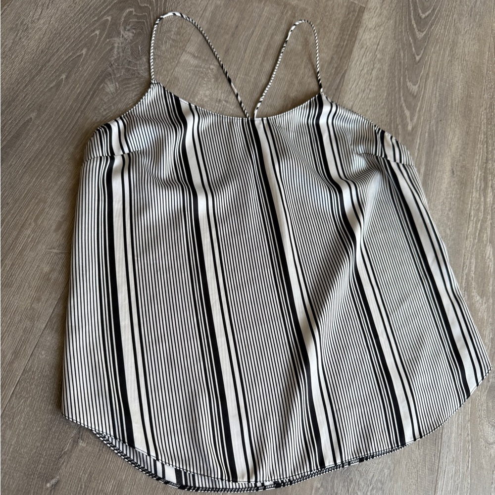 Victoria's Secret Black and White Striped Camisole~Size M